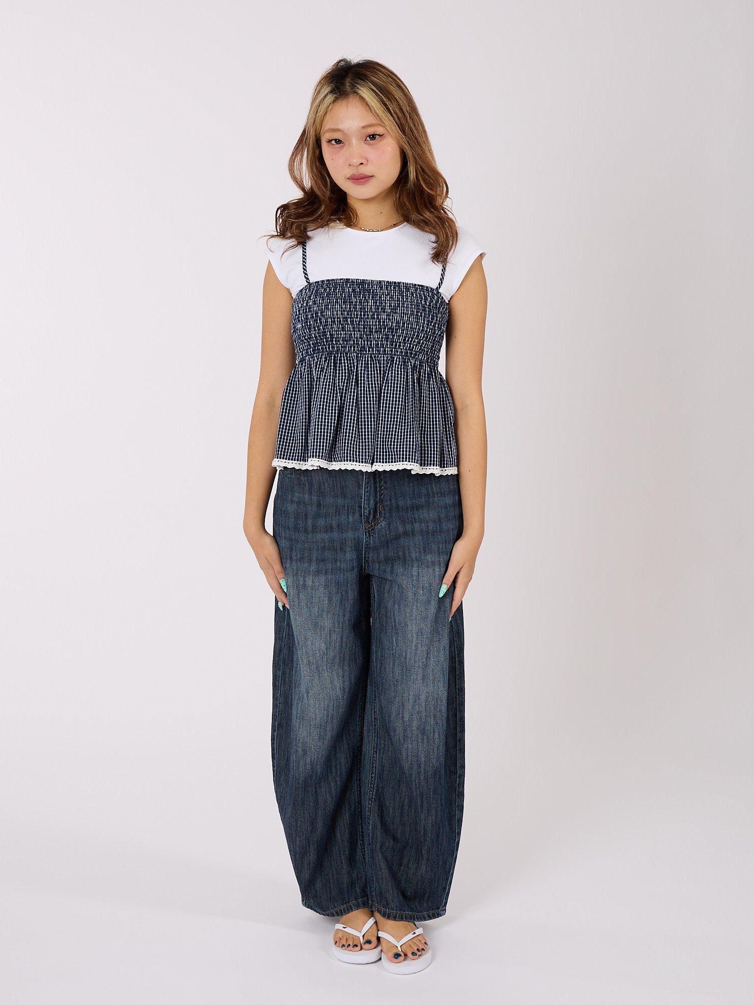 Checked Cami Top