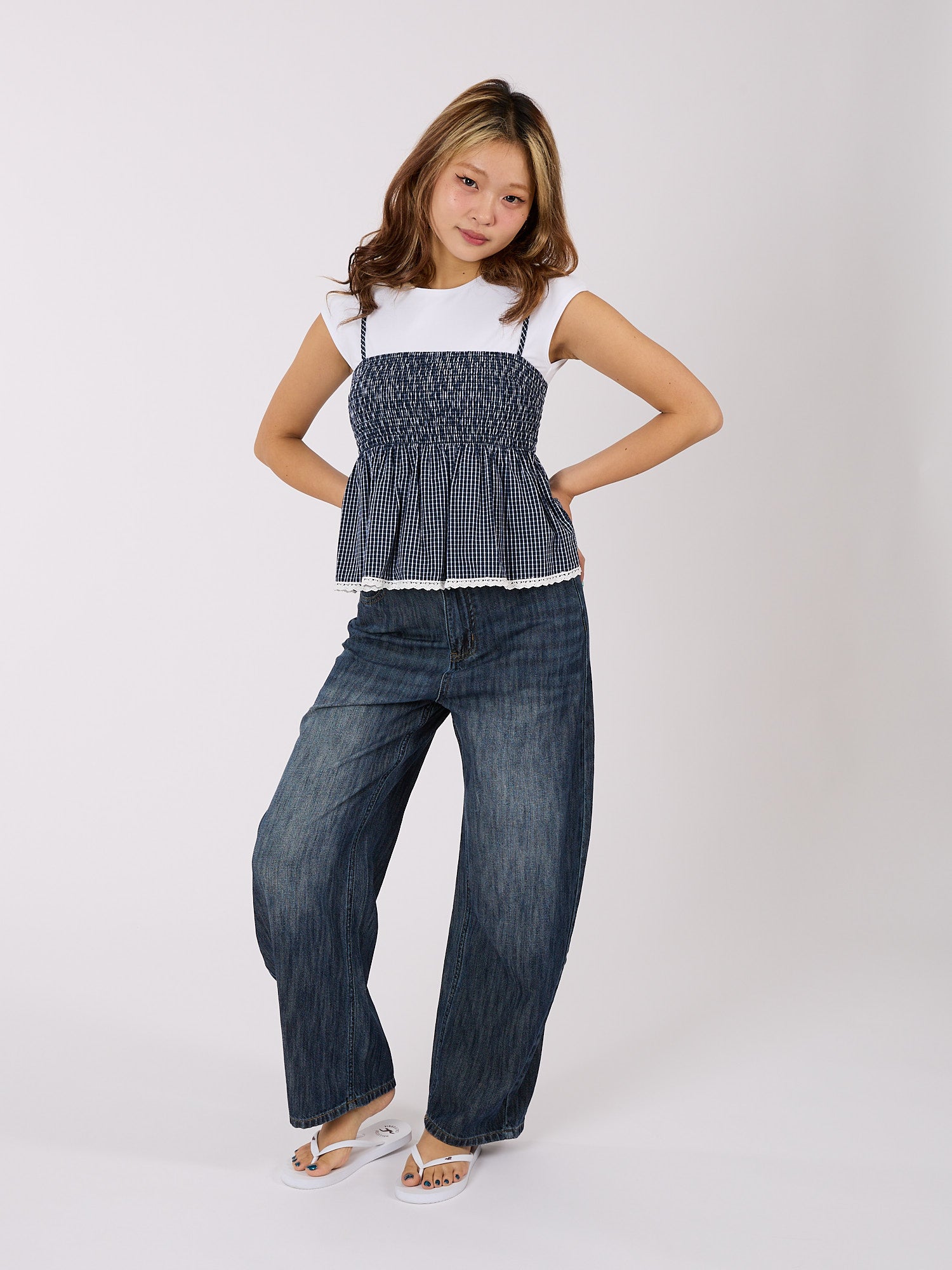 Checked Cami Top