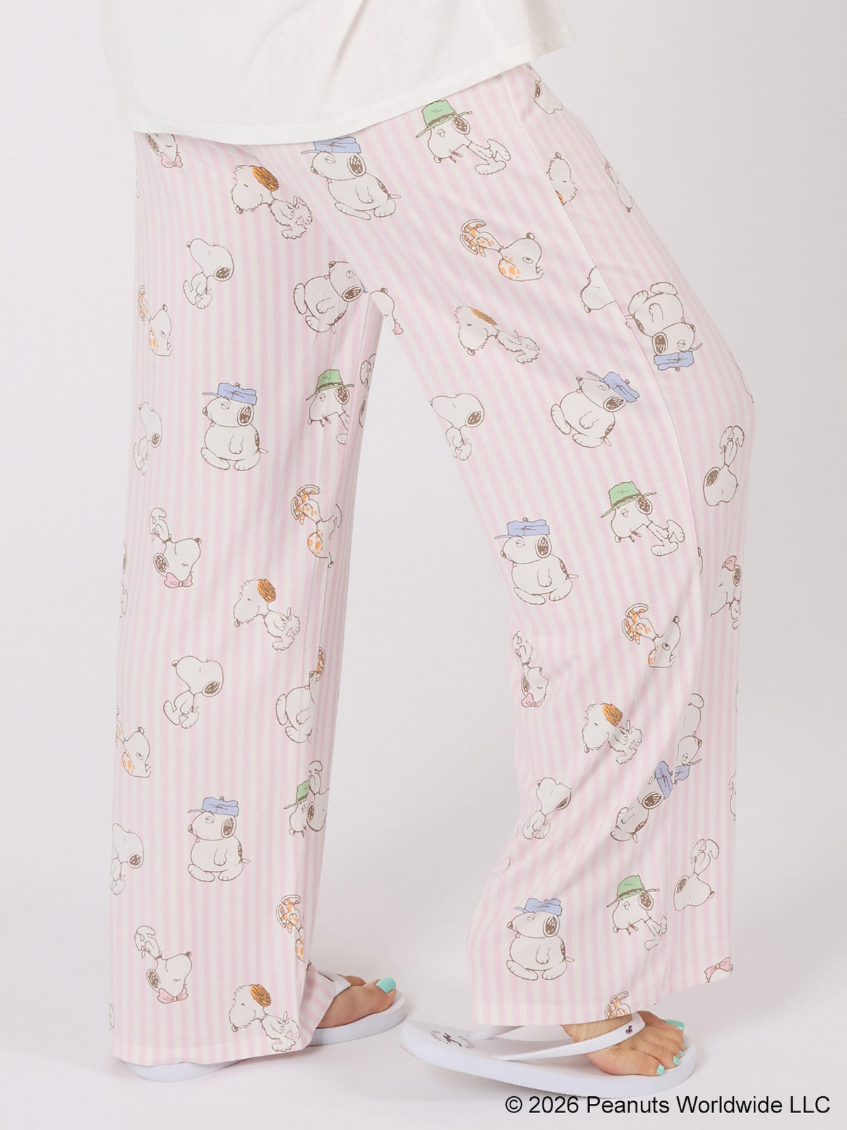 Snoopy Collection, Striped Modal Pants
