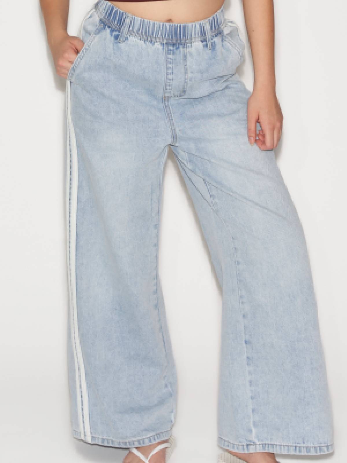 Wide Leg Denim Pants