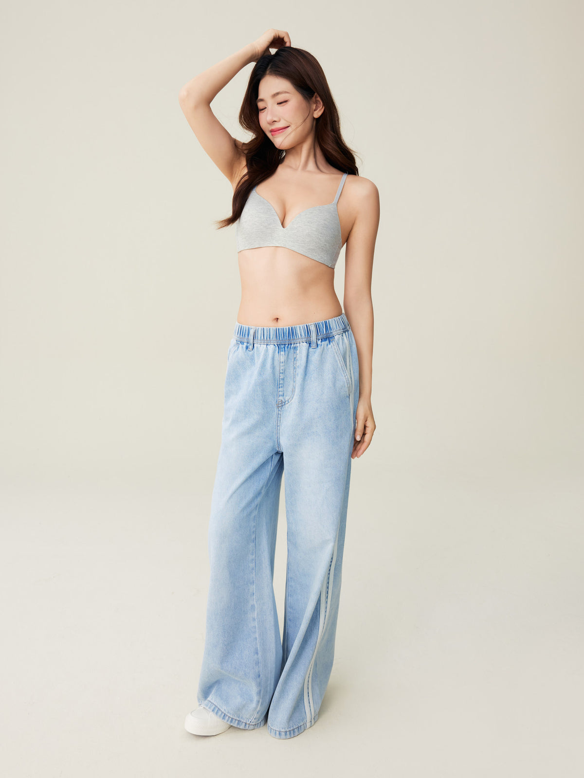 Wide Leg Denim Pants