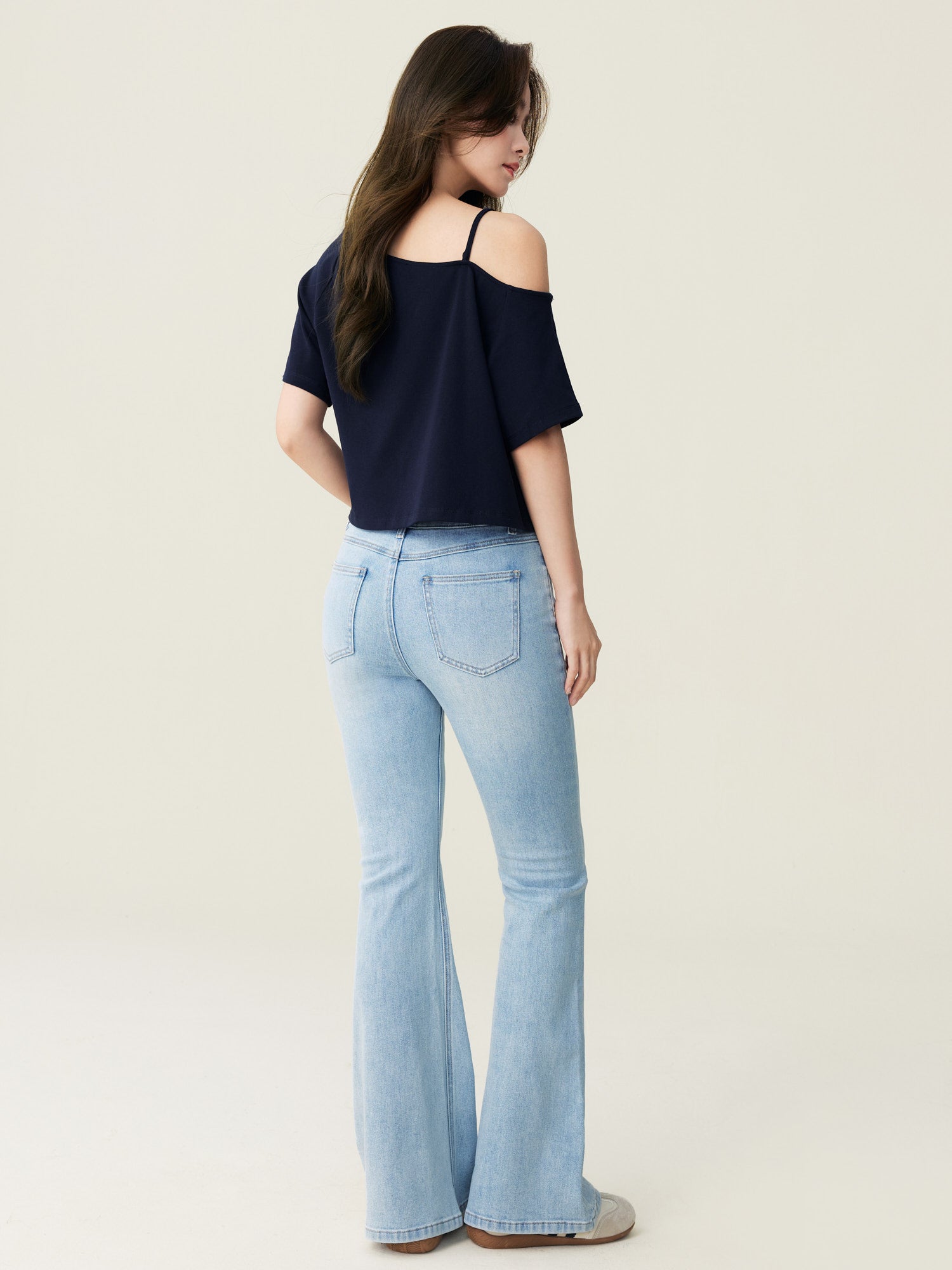 Double Waist Flared Jeans