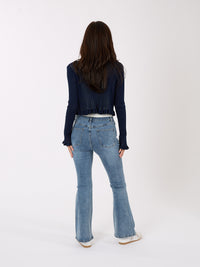 Double Waist Flared Jeans