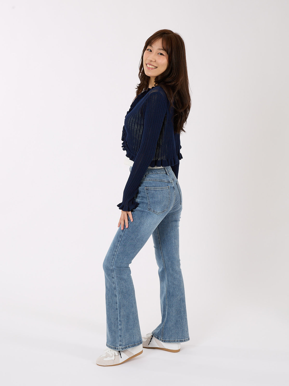 Pointelle Knit Cardigan