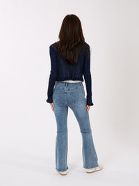 Pointelle Knit Cardigan