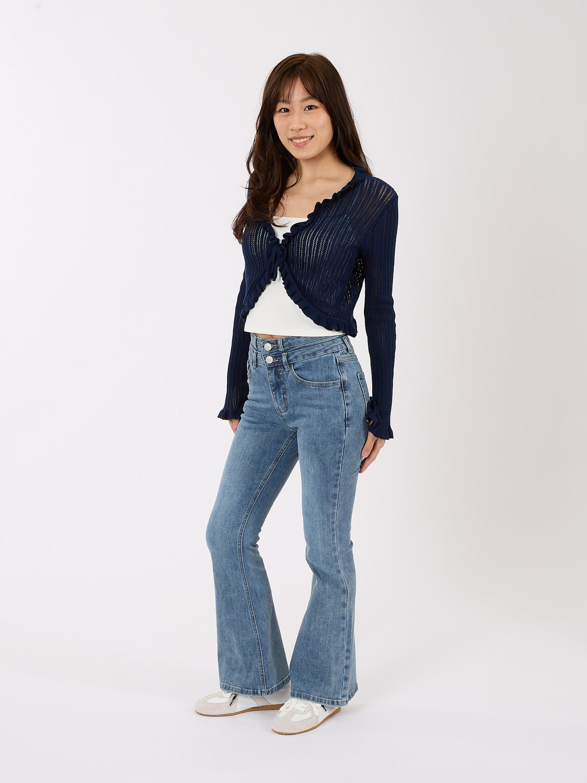 Pointelle Knit Cardigan