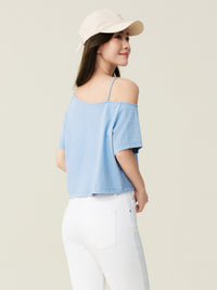 Washed One Shoulder Tee