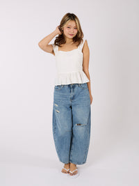 Ruffle Smocked Top