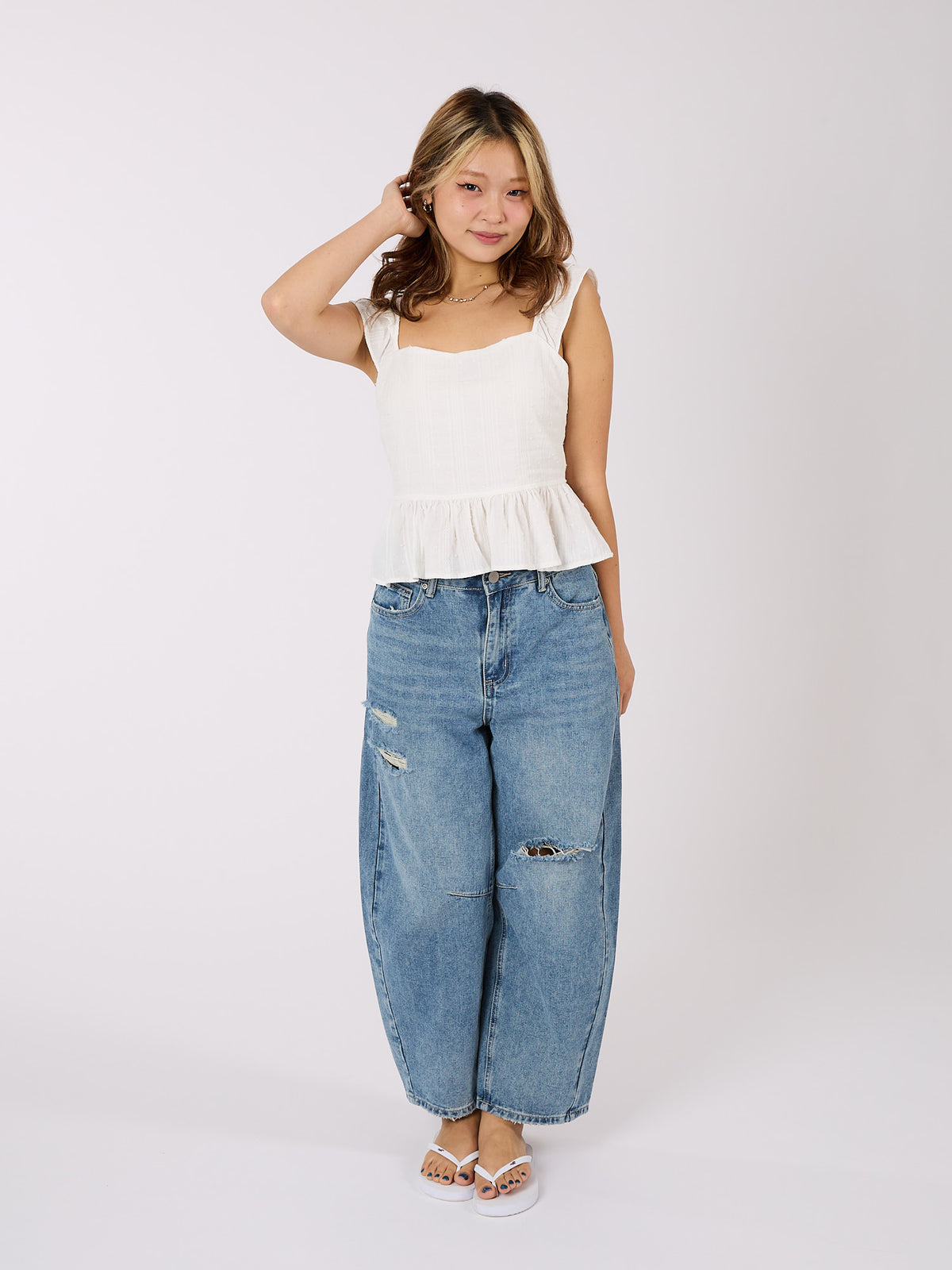 Ruffle Smocked Top