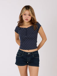 Polka Dot Raglan Tee