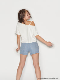 Snoopy Collection, One Shoulder Tee