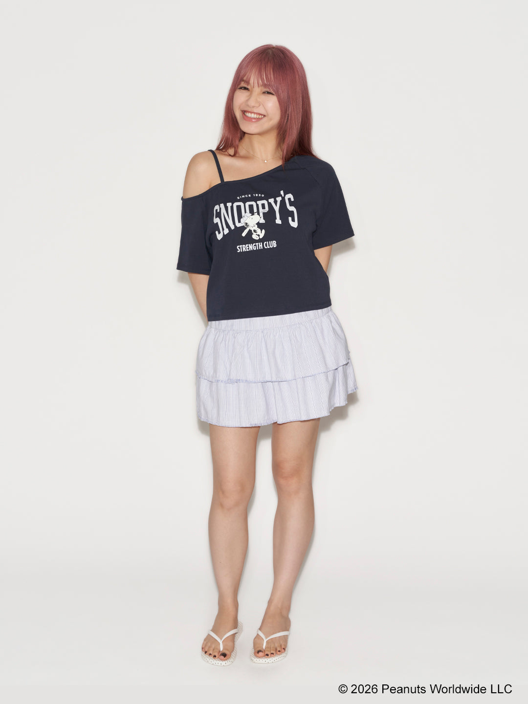 Snoopy Collection, One Shoulder Tee
