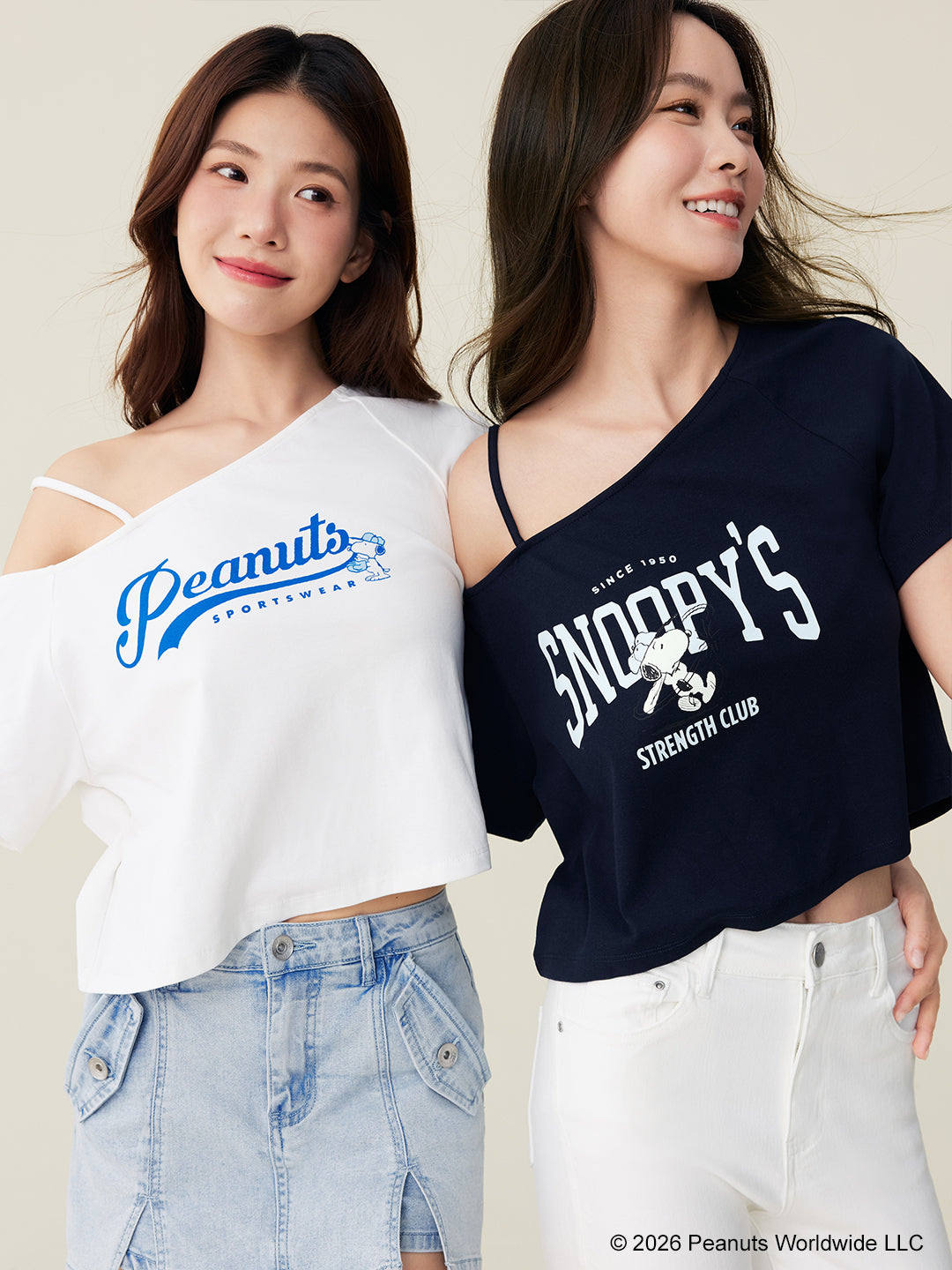 Snoopy Collection, One Shoulder Tee