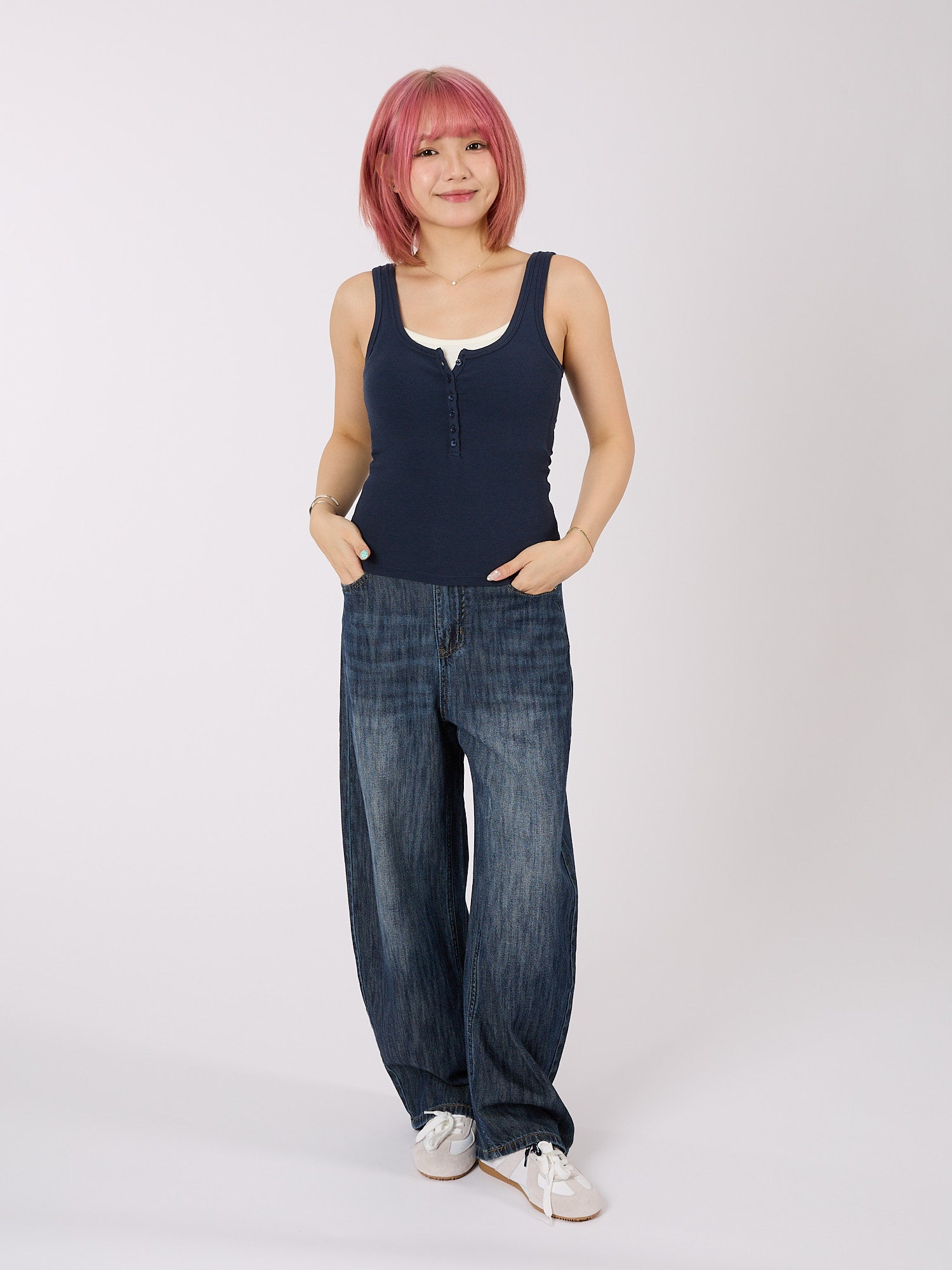 2-in-1 Henley Tank Top