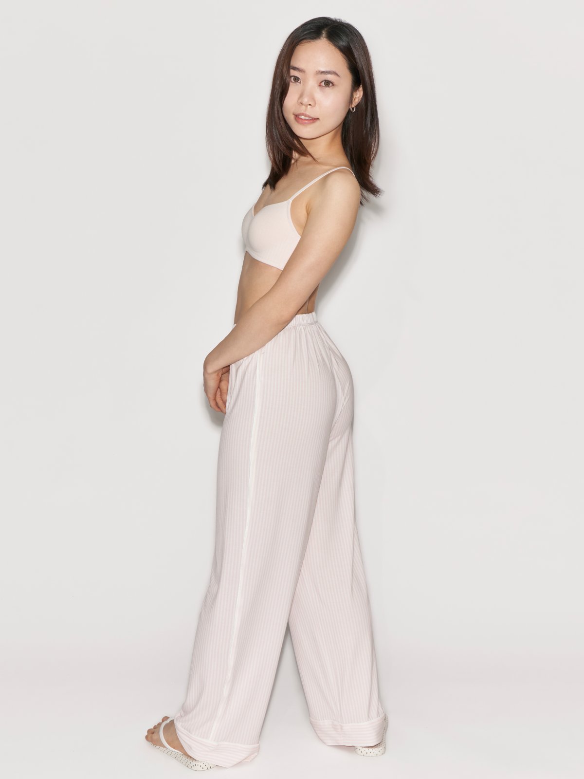 棉質羅紋無鋼圈薄墊胸圍