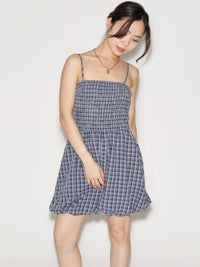 Checked Babydoll Dress
