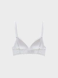 VINIFRED, Wireless Lace Triangle Bra - 8F5-OffWhite