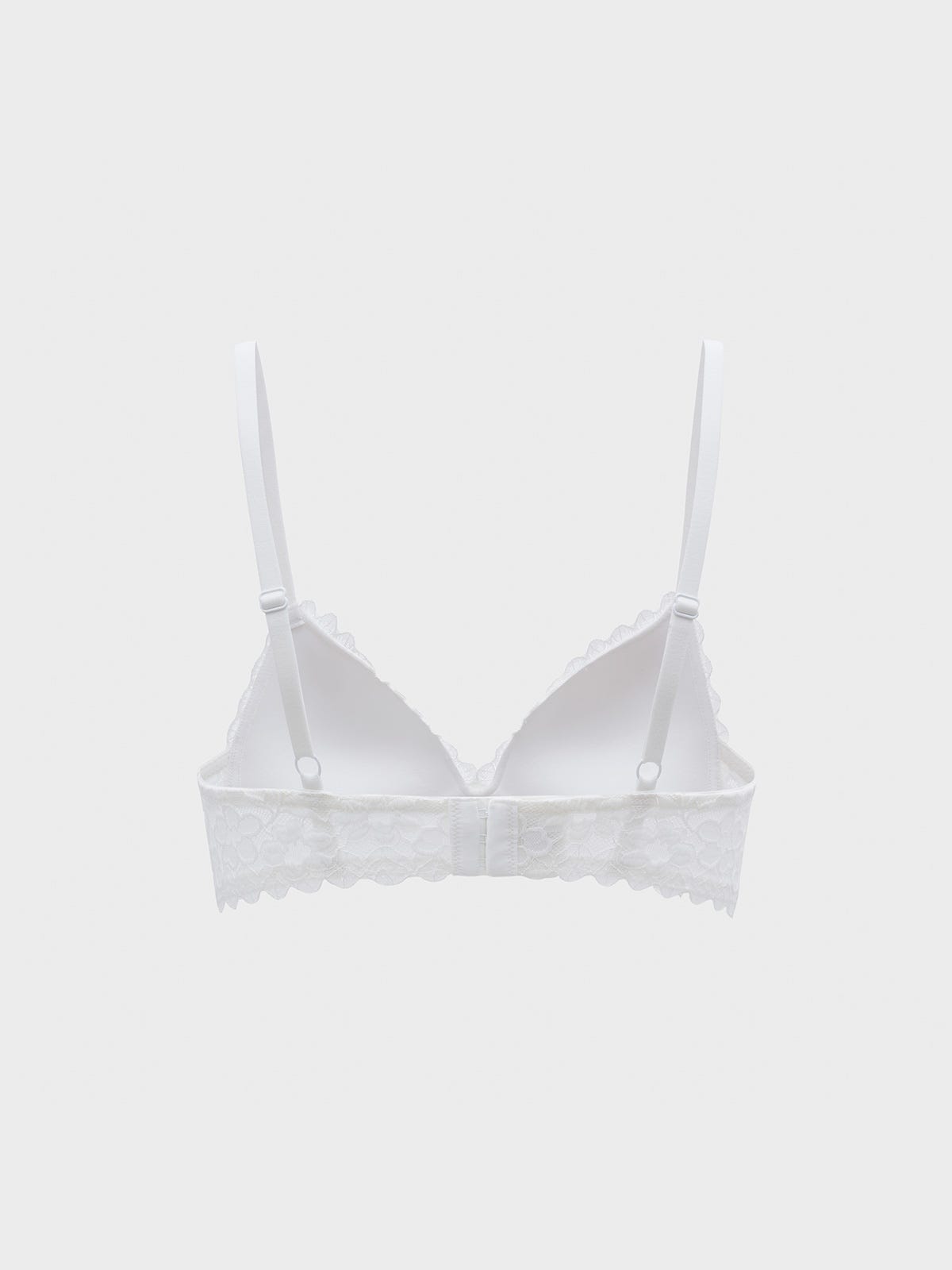 VINIFRED, Wireless Lace Triangle Bra - 8F5-OffWhite
