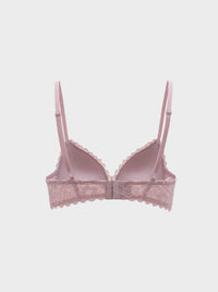 VINIFRED, Wireless Lace Triangle Bra - 8f6-palemauve