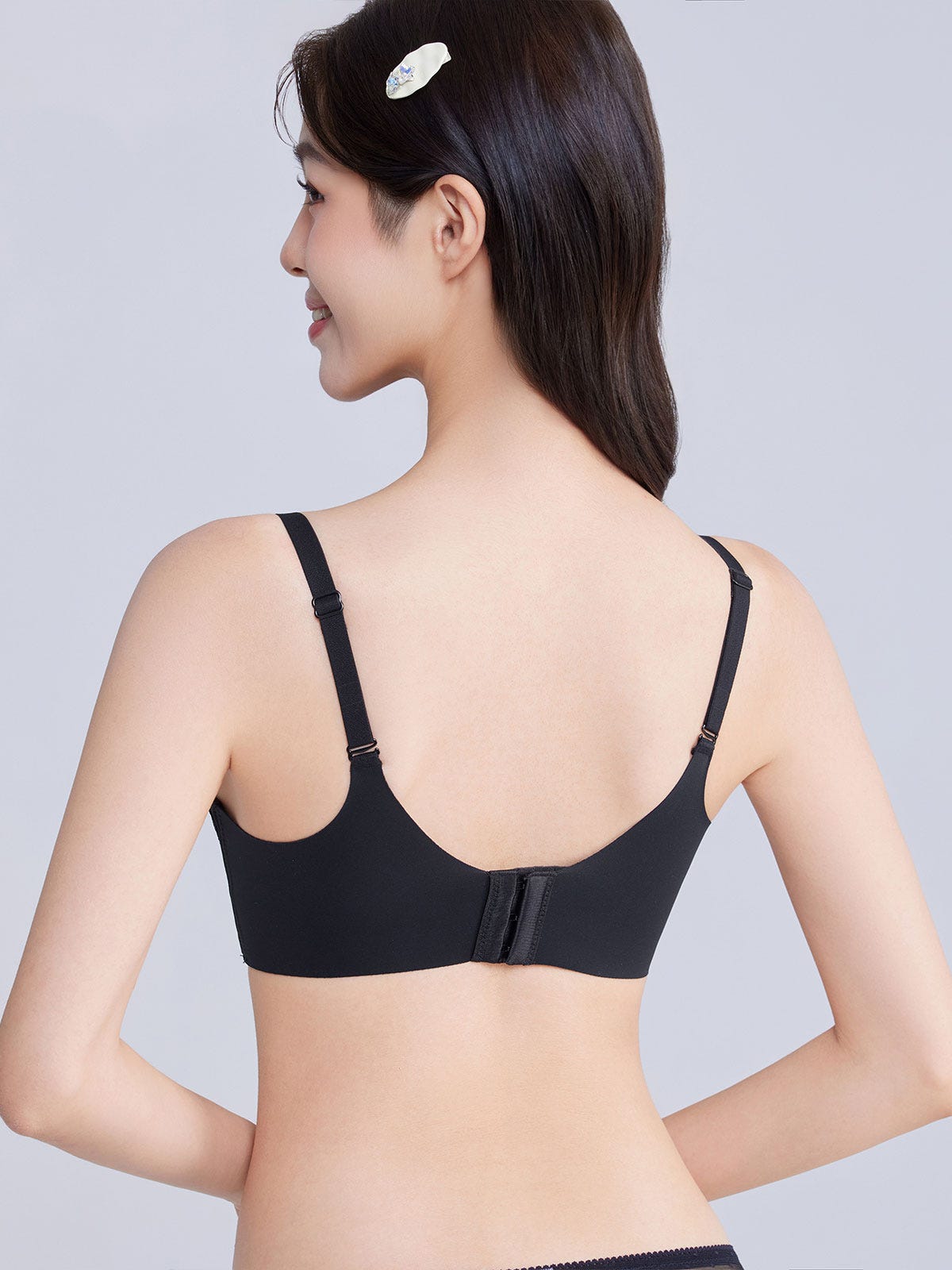 NINI, Super Boost Push-Up Lace Wireless Bra - 8F5-Black