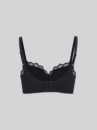 NINI, Super Boost Push-Up Lace Wireless Bra - 8F5-Black