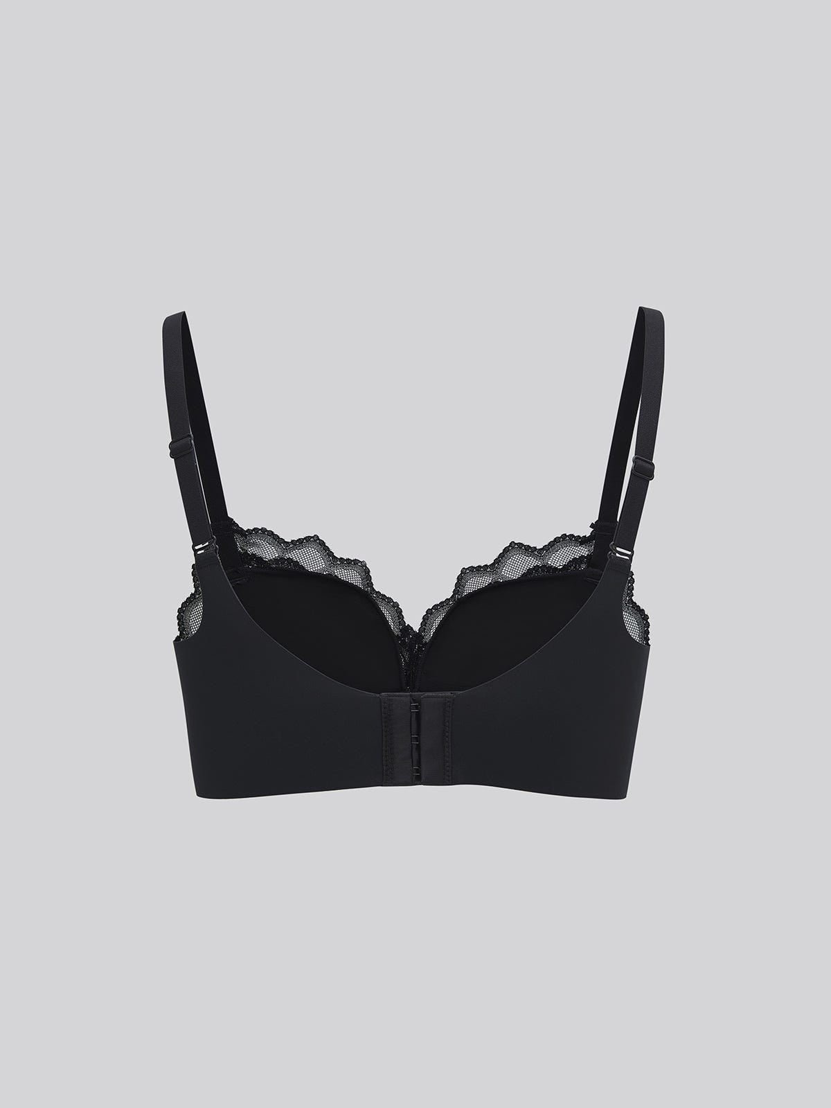 NINI, Super Boost Push-Up Lace Wireless Bra - 8F5-Black