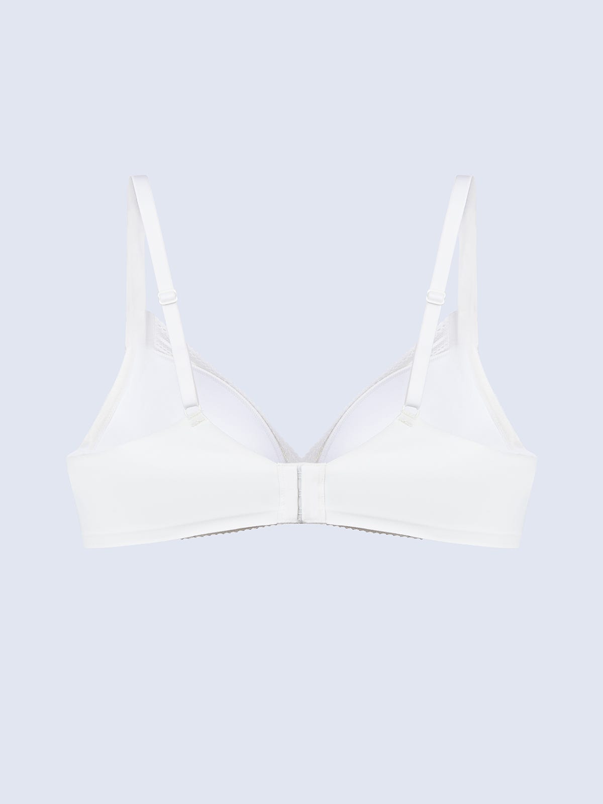 TUTU, Wireless Lace Push Up Pad Triangle Bra - 8F5-OffWhite