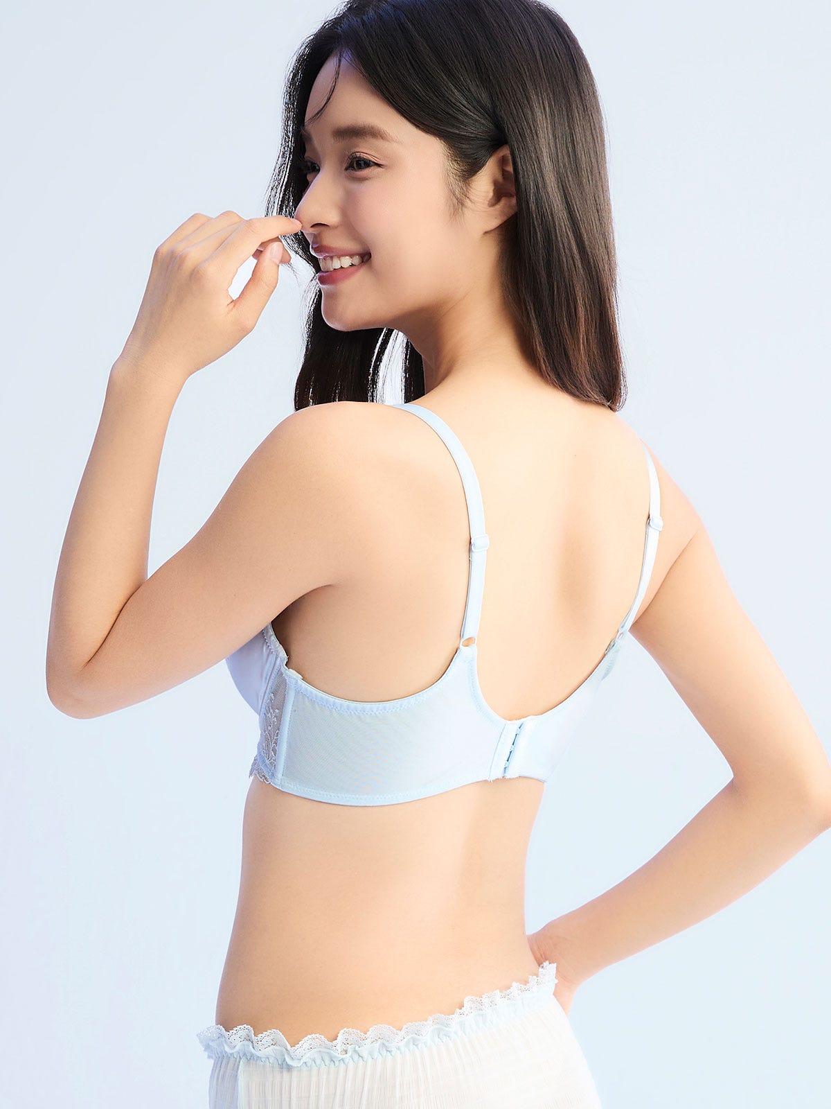 ALESSANDRA, Super Boost Soft Wired Push Up Lace Demi Bra - 8F5-Skywriting