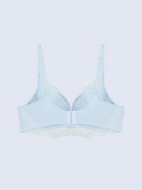 ALESSANDRA, Super Boost Soft Wired Push Up Lace Demi Bra - 8F5-Skywriting