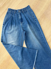 JESSIKA, High-Rise Wide Leg Jeans - 8S6-BlueDenim