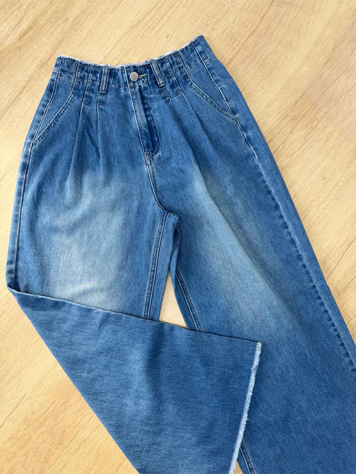 JESSIKA, High-Rise Wide Leg Jeans - 8S6-BlueDenim
