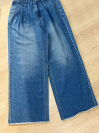 JESSIKA, High-Rise Wide Leg Jeans - 8S6-BlueDenim