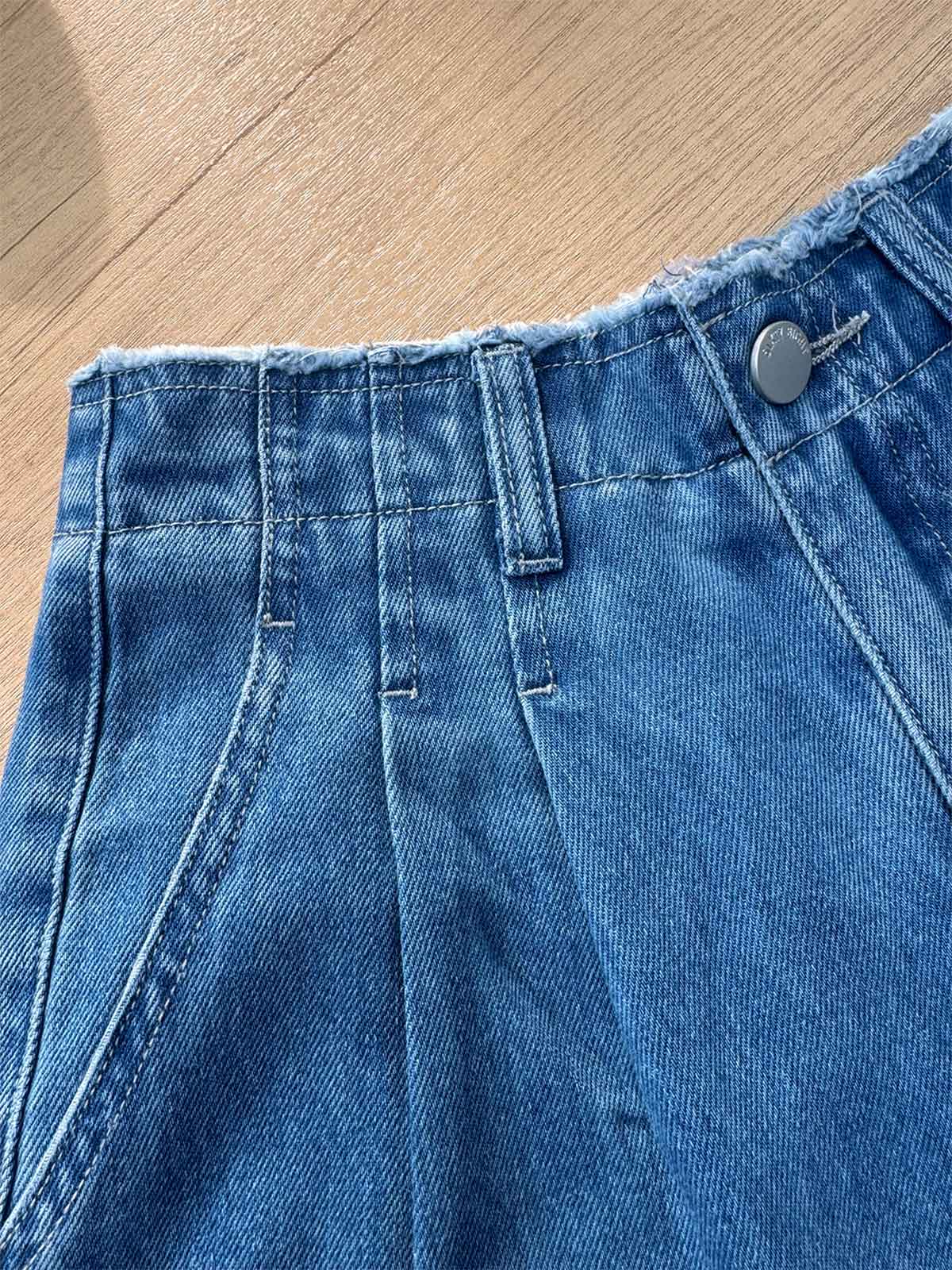 JESSIKA, High-Rise Wide Leg Jeans - 8S6-BlueDenim