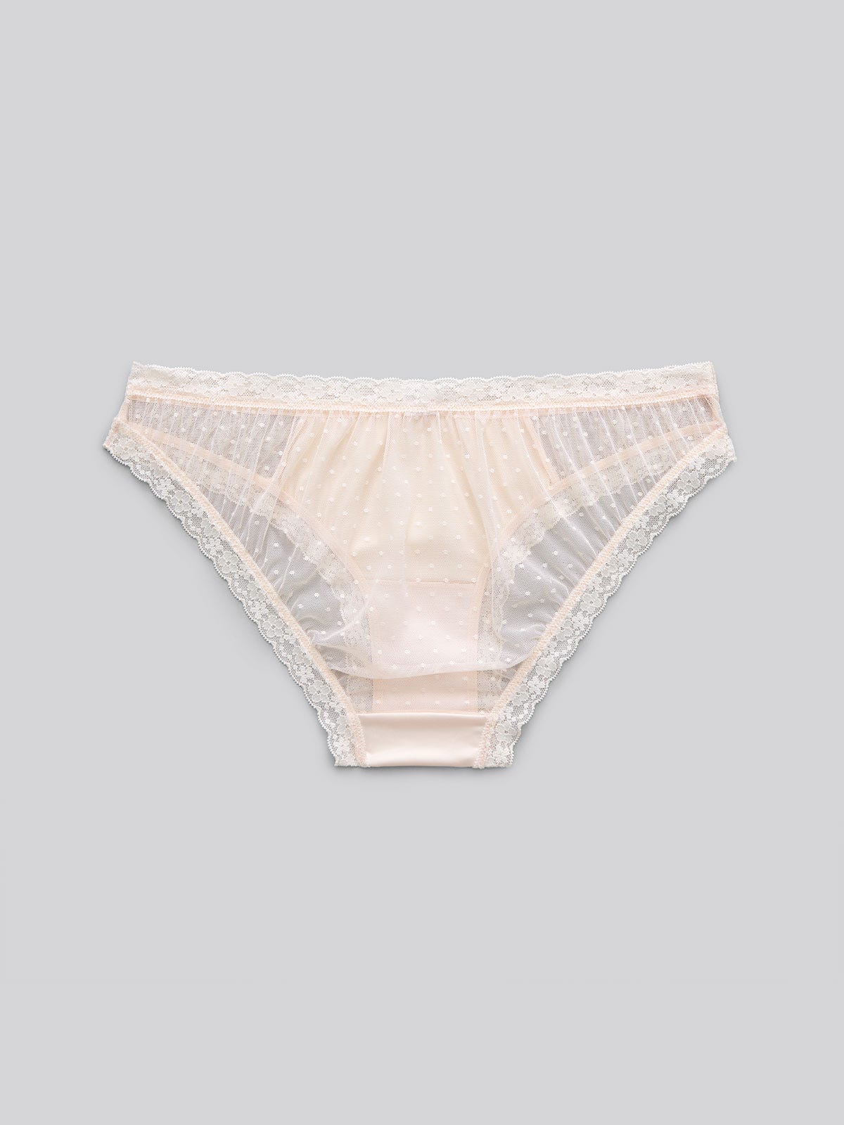 LESLEY SOLID, Satin Bikini Brief - 8f6-sheerpink