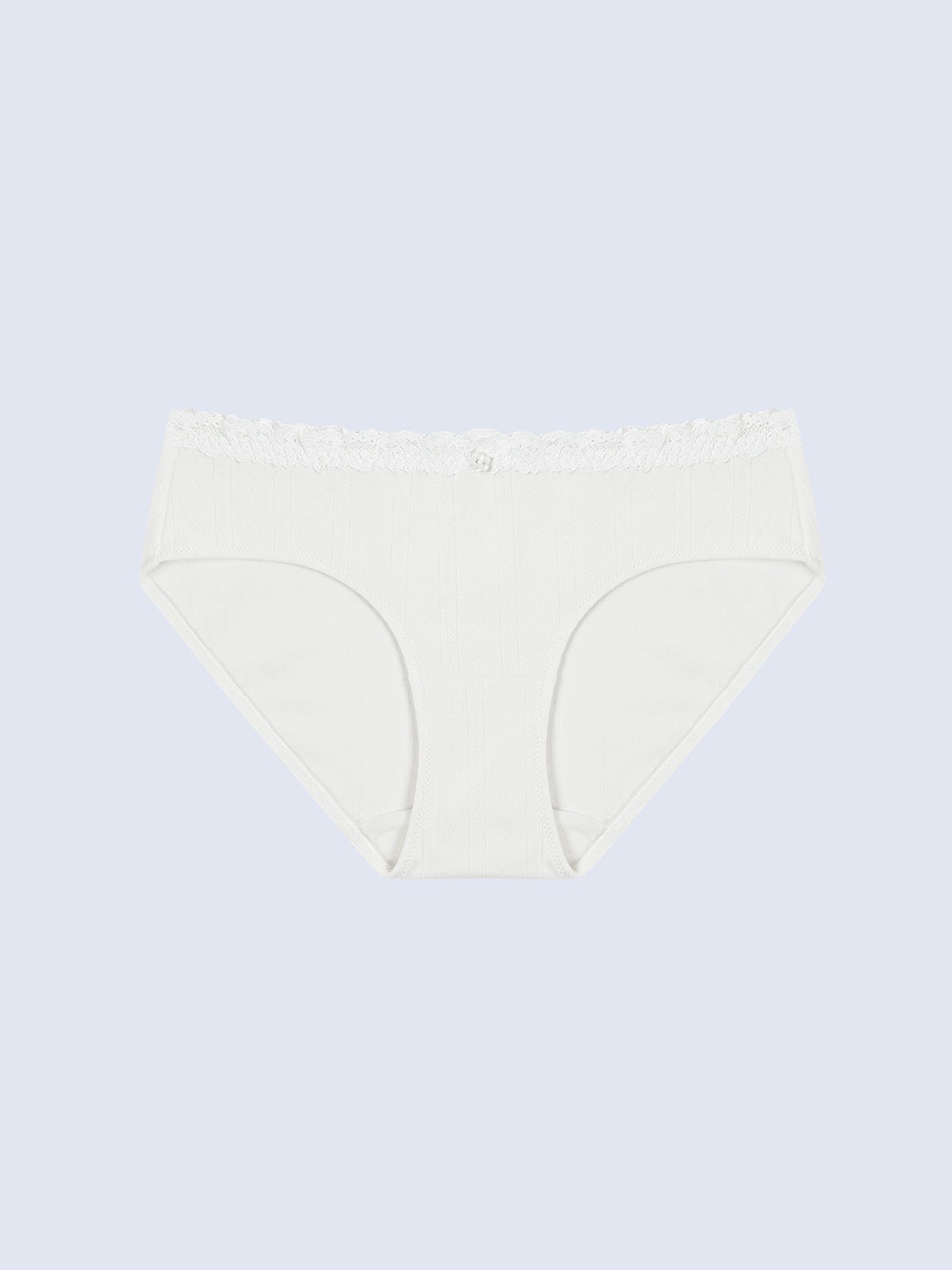 SELINA SOLID, Undyed Cotton Hipster Panty - 8S6-OffWhite