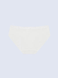 SELINA SOLID, Undyed Cotton Hipster Panty - 8S6-OffWhite
