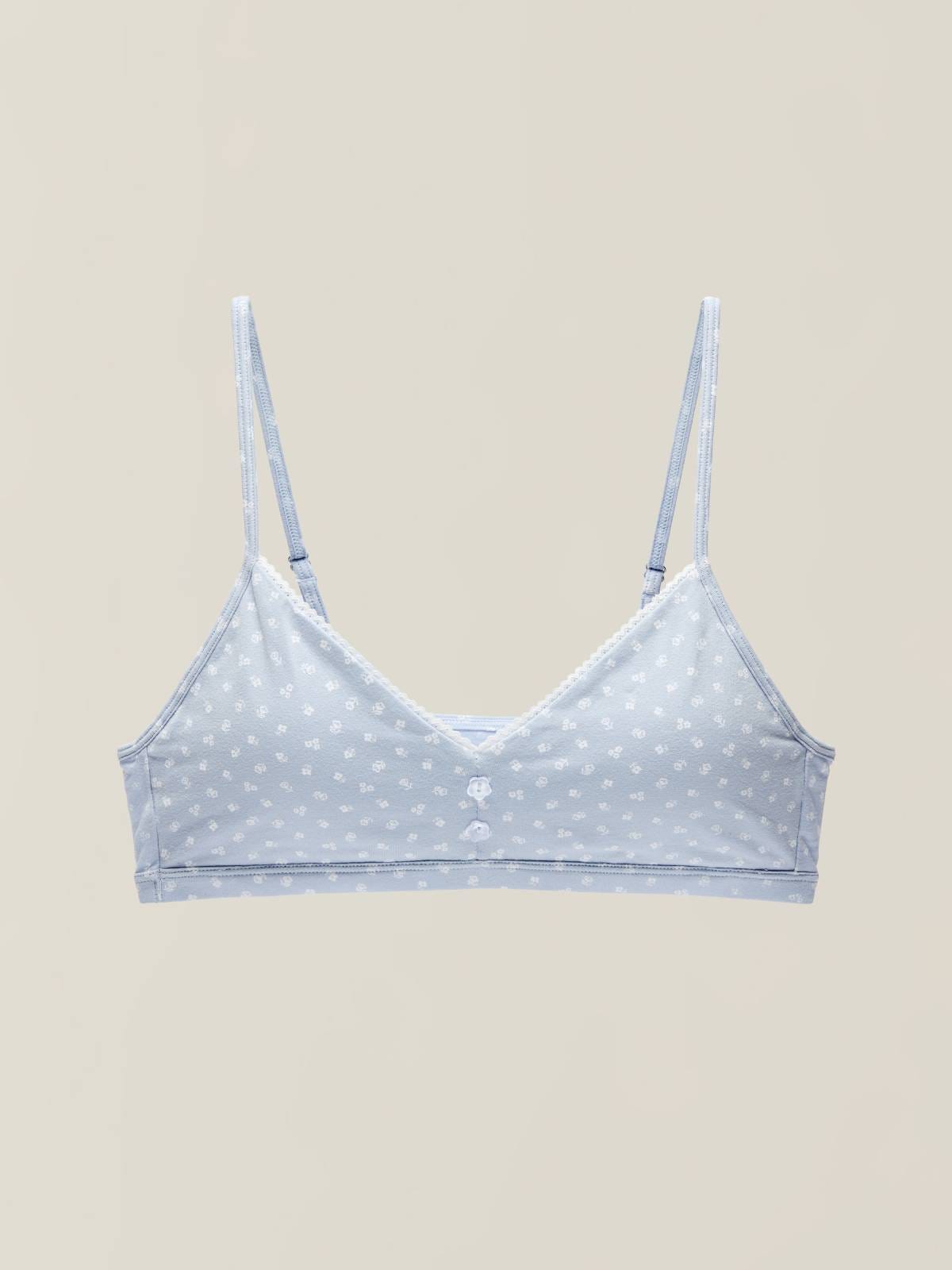Cotton Light Pad Bralette - 8f6-xenonblue