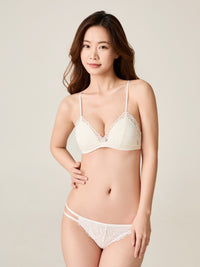 Wireless Light Pad Lace Bralette - 8f6-offwhite