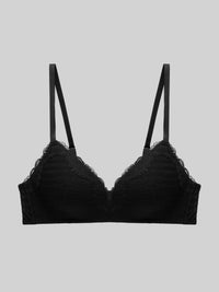 2-Pack Wireless Lace Bra - 8f6-black