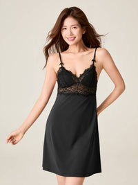 ECHELLE, Bra-free Slip Dress - 8f6-black