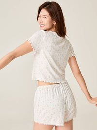 ROSEY, Pointelle Pajama Set - 8f6-offwhite
