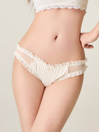 LESLEY SOLID, Satin Bikini Brief - 8f6-offwhite