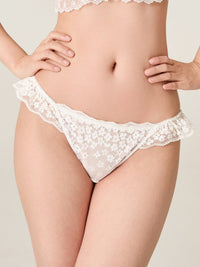 Ruffle Lace Tanga Panty - 8f6-offwhite
