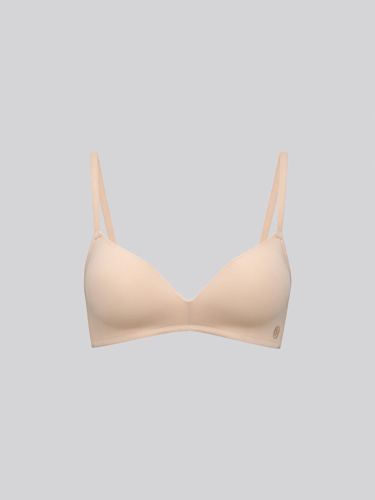 ADINA, Seamless Wireless Light Pad Triangle Bra - 8S6-Camel