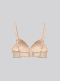 ADINA, Seamless Wireless Light Pad Triangle Bra - 8S6-Camel