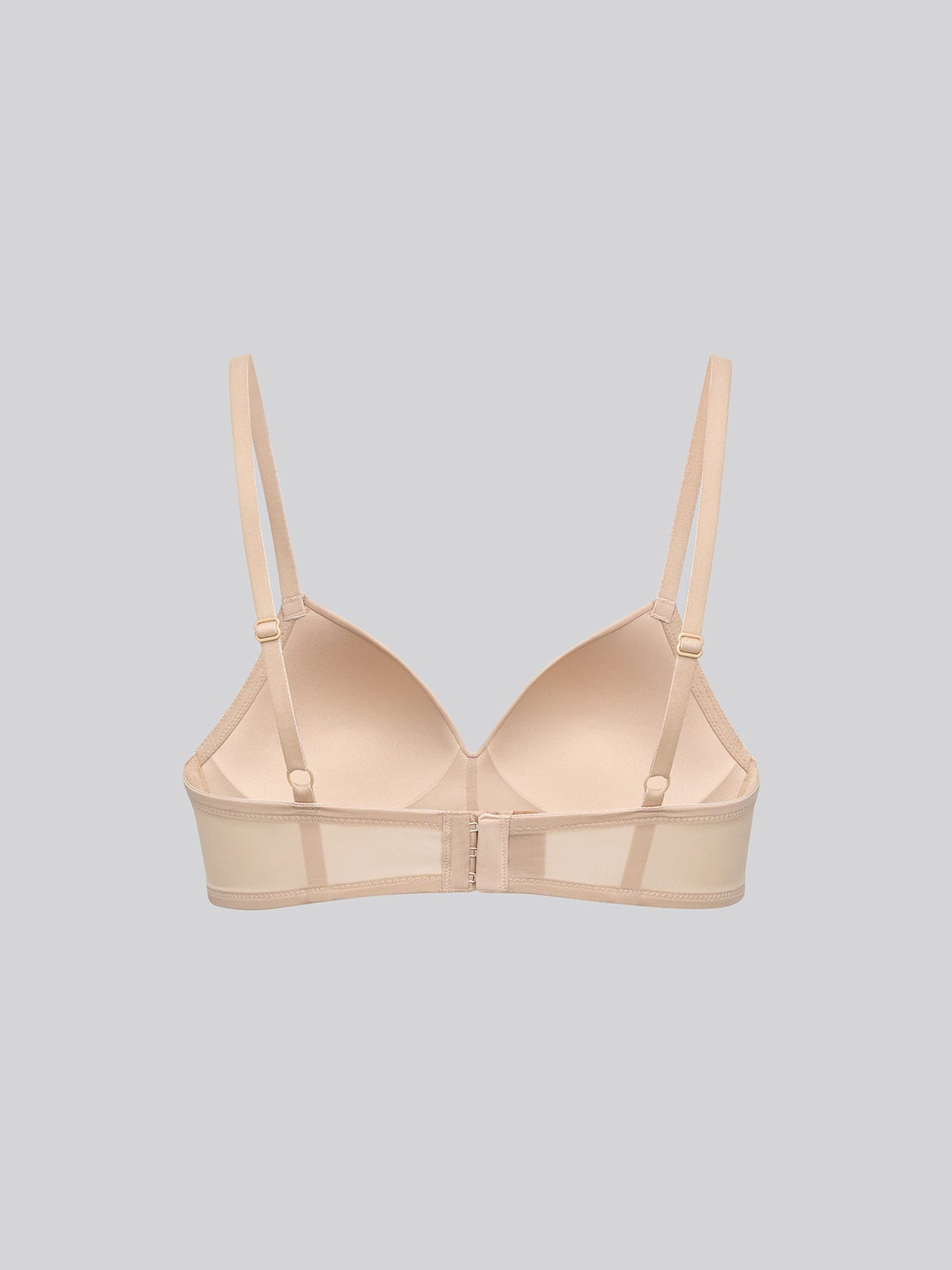 ADINA, Seamless Wireless Light Pad Triangle Bra - 8S6-Camel