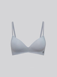 ADINA, Seamless Wireless Light Pad Triangle Bra - 8S6-Sleet