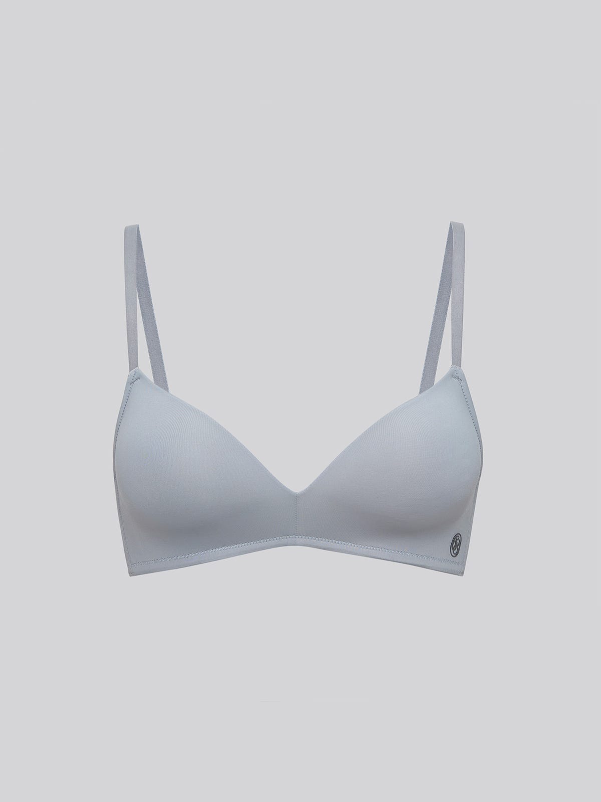 ADINA, Seamless Wireless Light Pad Triangle Bra - 8S6-Sleet