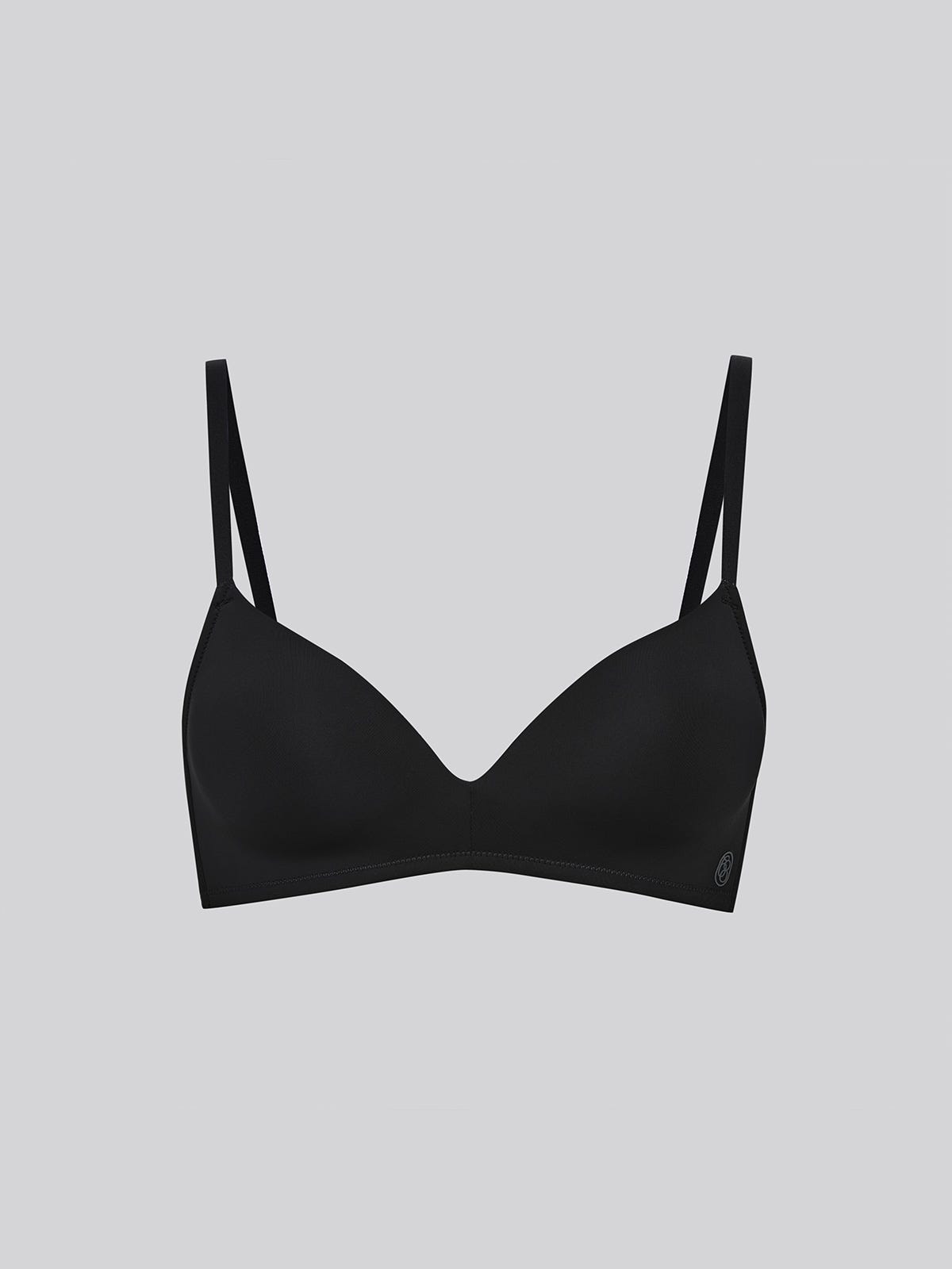 ADINA, Seamless Wireless Light Pad Triangle Bra - 8S6-Black