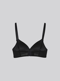 ADINA, Seamless Wireless Light Pad Triangle Bra - 8S6-Black